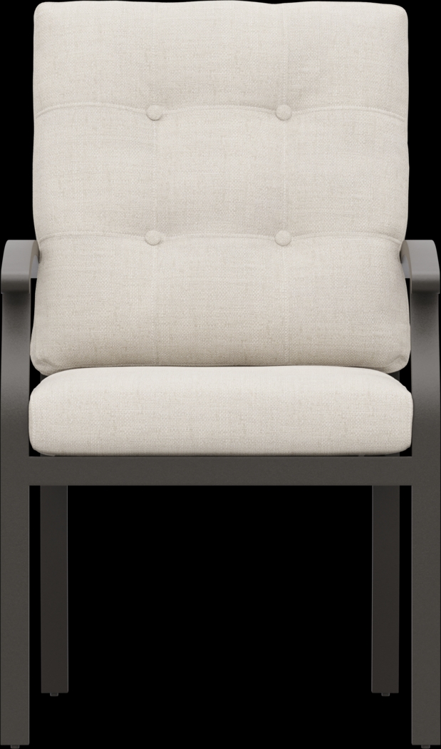 Lake Breeze Aged Bronze 5 Pc Round Outdoor Dining Set with Parchment Cushions - Thumbnail - Image 5