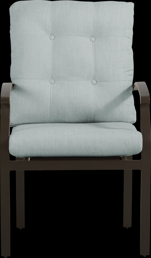 Lake Breeze Aged Bronze 9 Pc Outdoor 90 in. Rectangle Dining Set with Mist Cushions - Thumbnail - Image 5