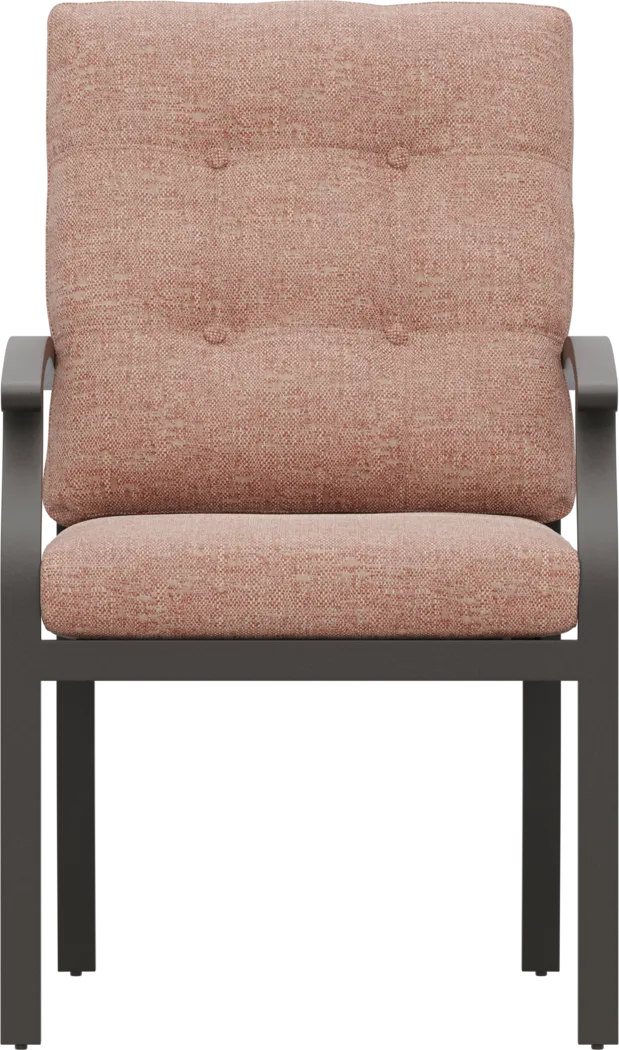 Lake Breeze Aged Bronze Outdoor Dining Chair with Terracotta Cushions - Thumbnail - Image 3