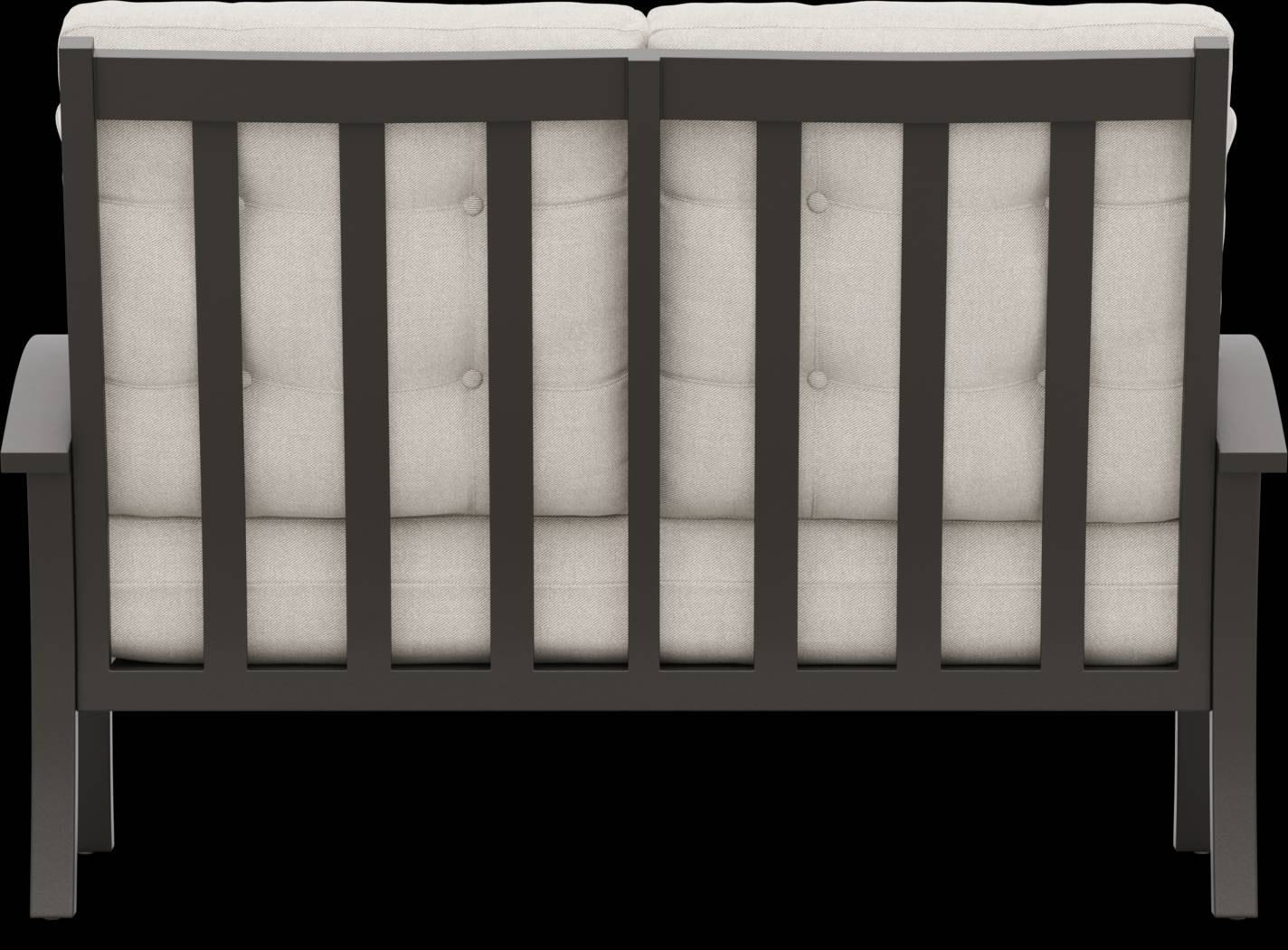 Lake Breeze Aged Bronze Outdoor Loveseat with Desert Cushions - Thumbnail - Image 3