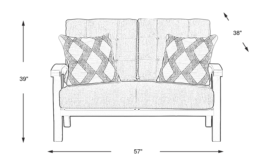 Dimension Image. Please refer to the Dimension Tab on this page for dimension details.