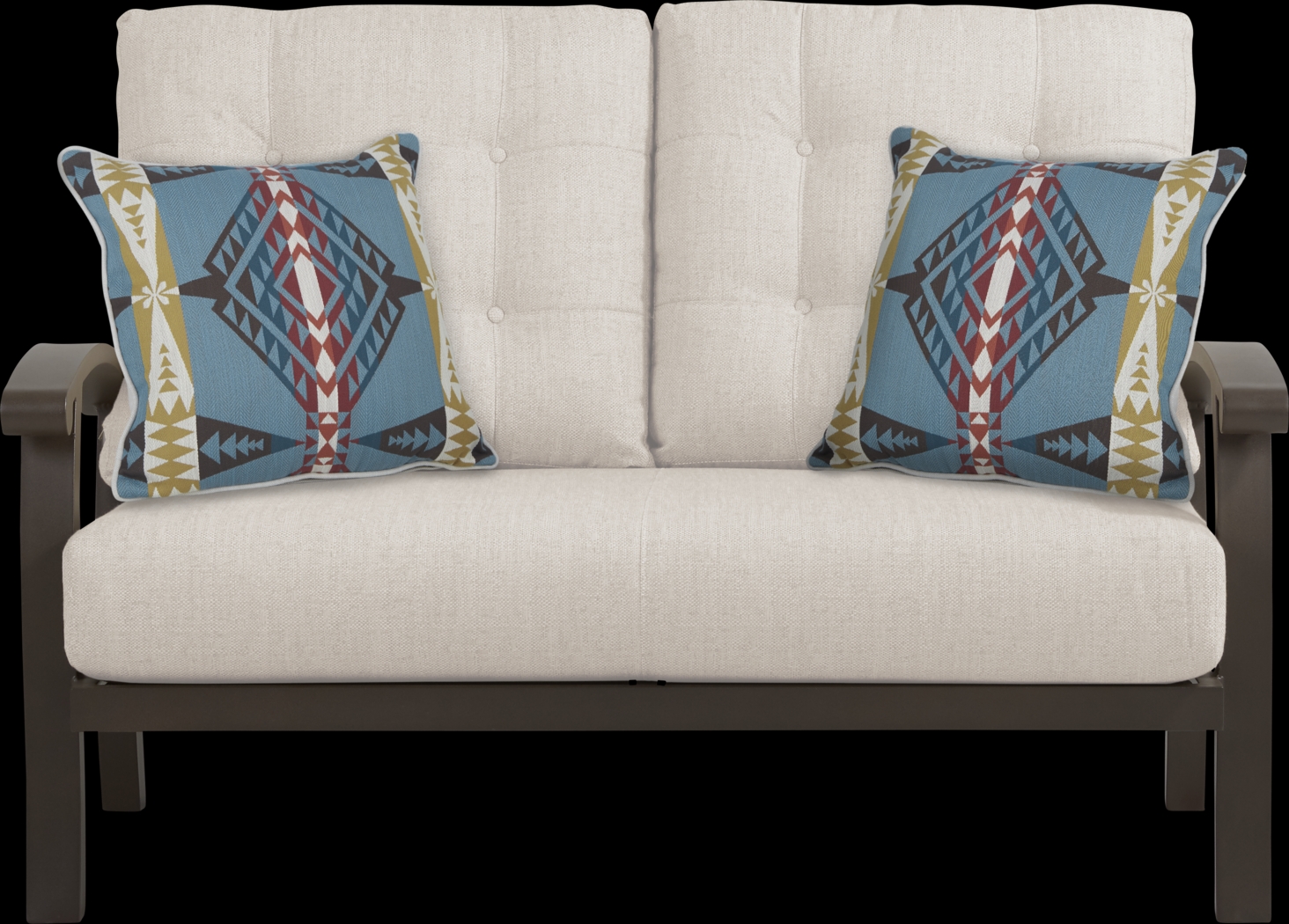 Lake Breeze Aged Bronze Outdoor 4 Pc Seating Set with Wren Cushions - Thumbnail - Image 2