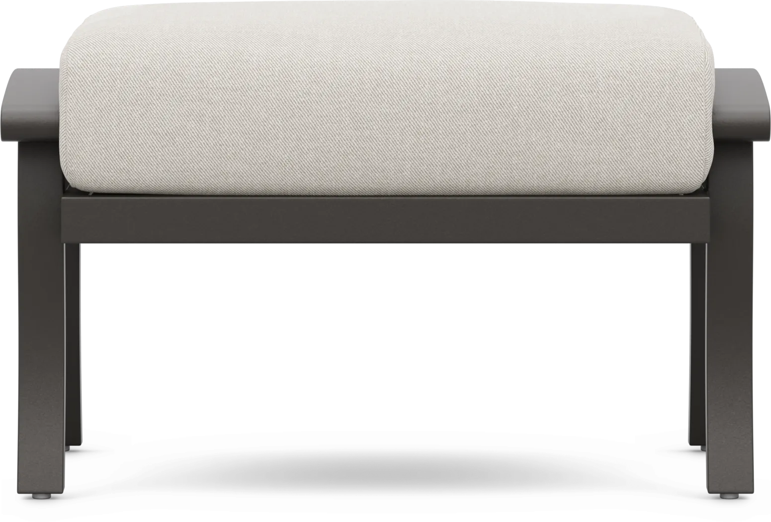 Lake Breeze Aged Bronze Outdoor Ottoman with Desert Cushion - Thumbnail - Image 2