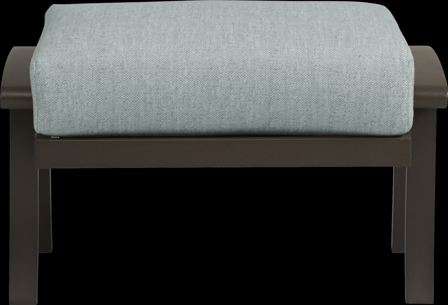 Lake Breeze Aged Bronze Outdoor Ottoman with Mist Cushion - Thumbnail - Image 2