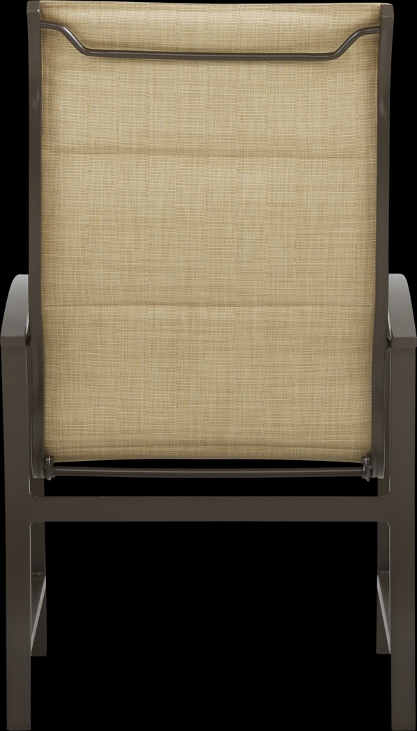 Lake Breeze Aged Bronze Outdoor Sling Dining Chair - Thumbnail - Image 3