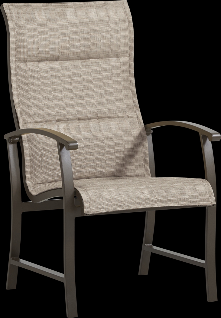 Lake Breeze Aged Bronze 5 Pc Round Outdoor Dining Set with Sling Chairs - Thumbnail - Image 4