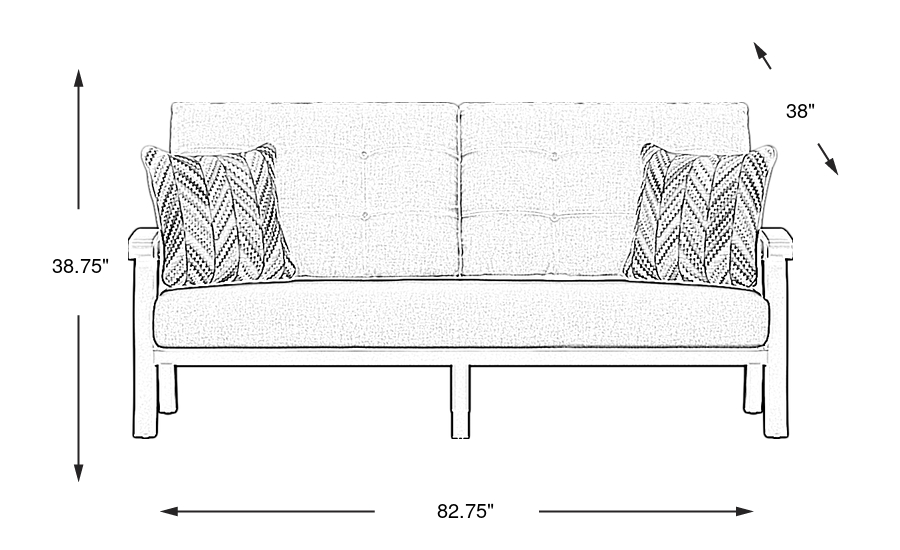 Dimension Image. Please refer to the Dimension Tab on this page for dimension details.