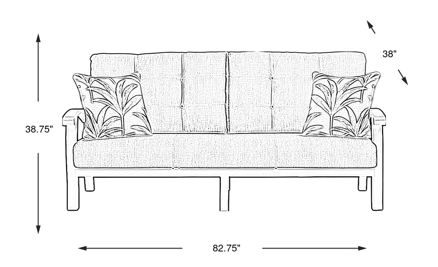 Dimension Image. Please refer to the Dimension Tab on this page for dimension details.