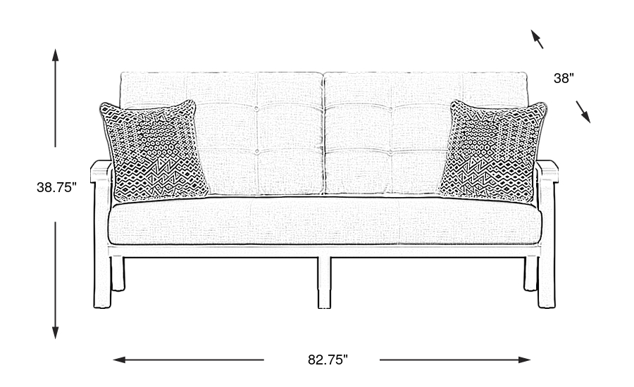 Dimension Image. Please refer to the Dimension Tab on this page for dimension details.