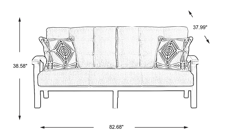 Dimension Image. Please refer to the Dimension Tab on this page for dimension details.