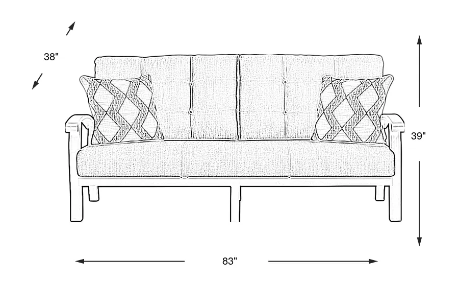 Dimension Image. Please refer to the Dimension Tab on this page for dimension details.