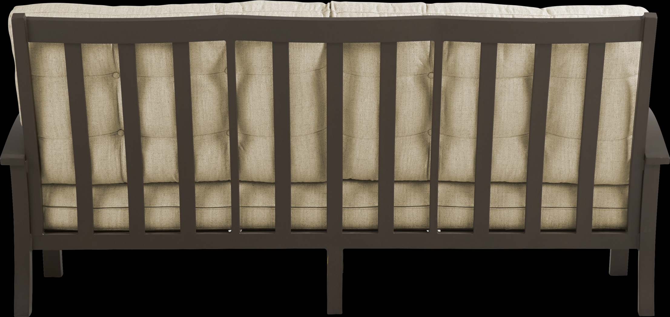 Lake Breeze Aged Bronze 4 Pc Outdoor Seating Set with Straw Cushions - Thumbnail - Image 4