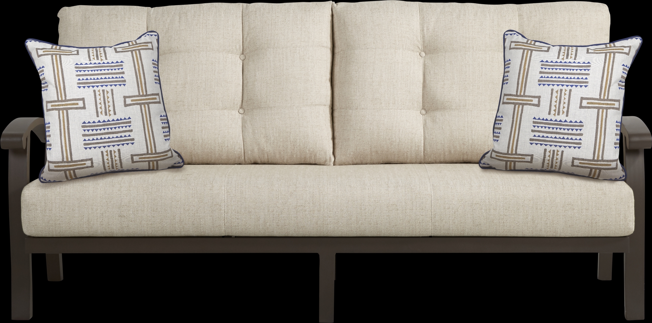 Lake Breeze Aged Bronze 4 Pc Outdoor Seating Set with Wren Cushions - Thumbnail - Image 3