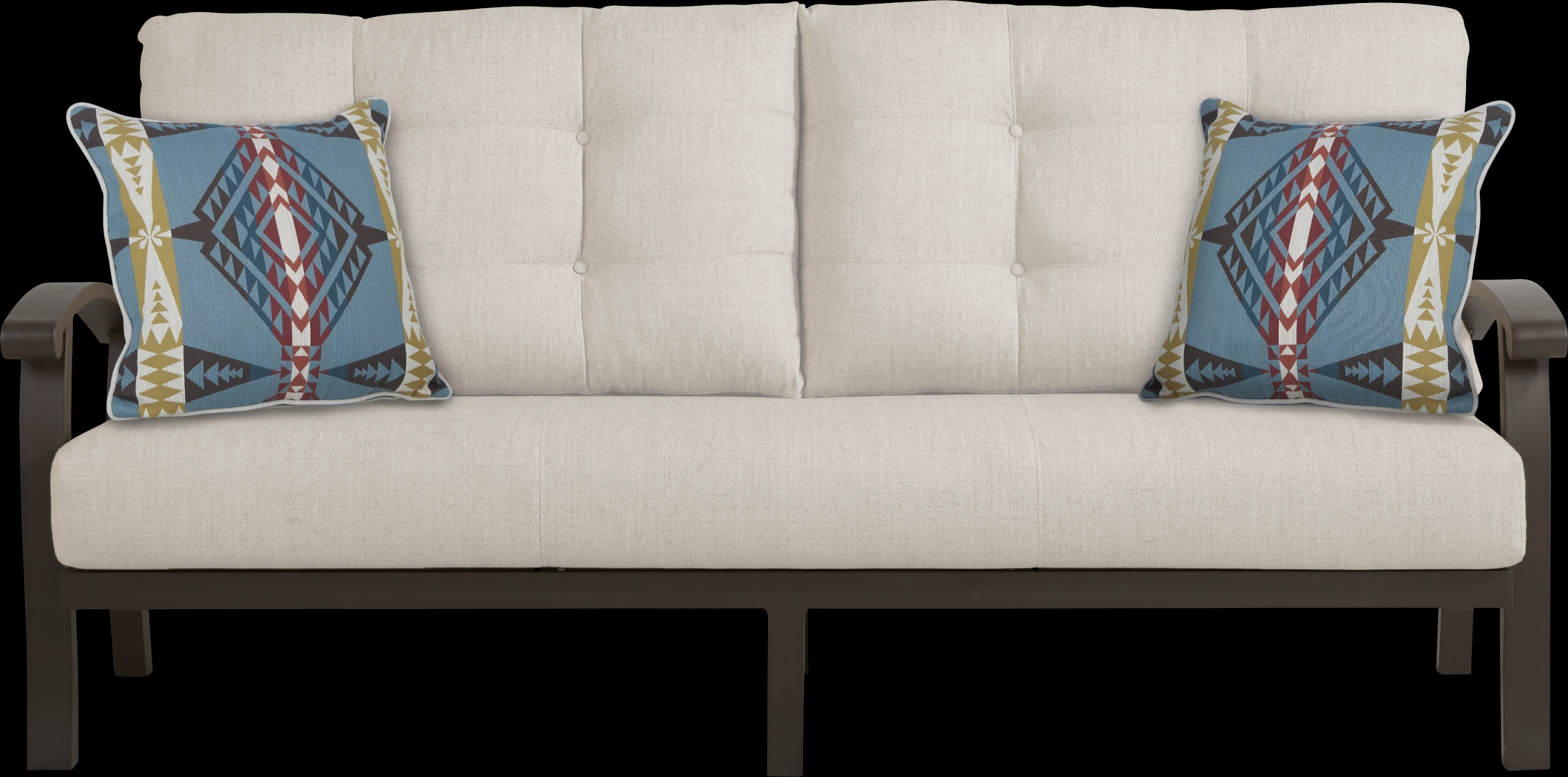 Lake Breeze Aged Bronze Outdoor 4 Pc Seating Set with Wren Cushions - Thumbnail - Image 2