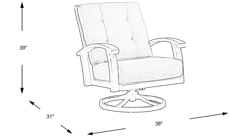 Dimension Image. Please refer to the Dimension Tab on this page for dimension details.