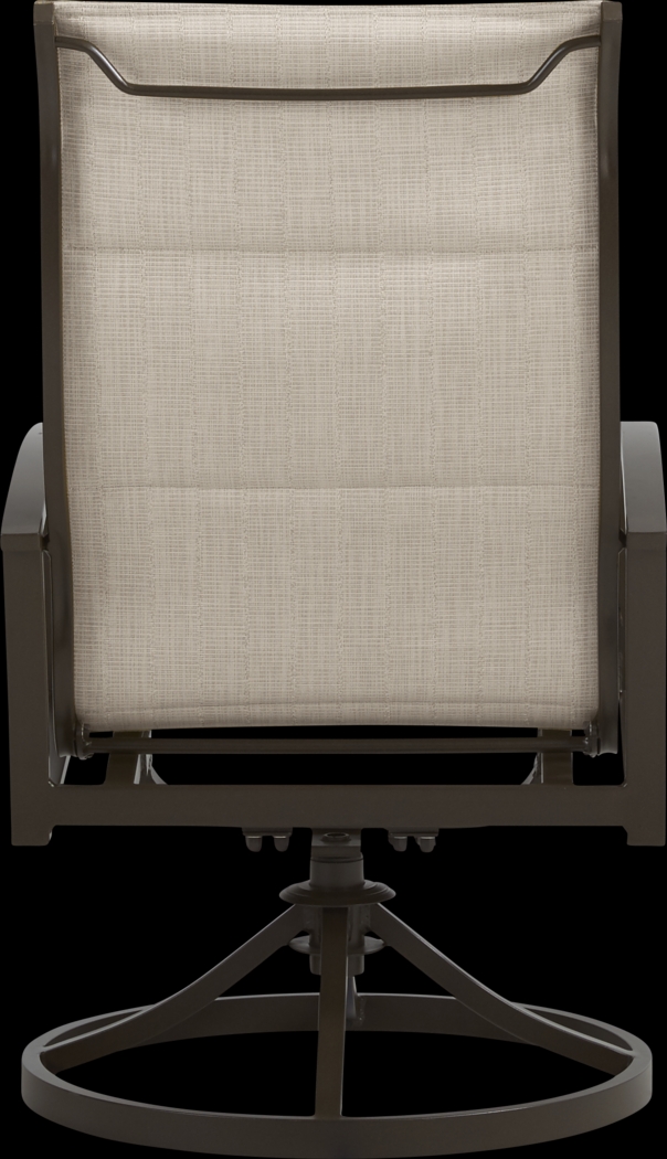 Lake Breeze Aged Bronze Outdoor Swivel Sling Dining Chair - Thumbnail - Image 3