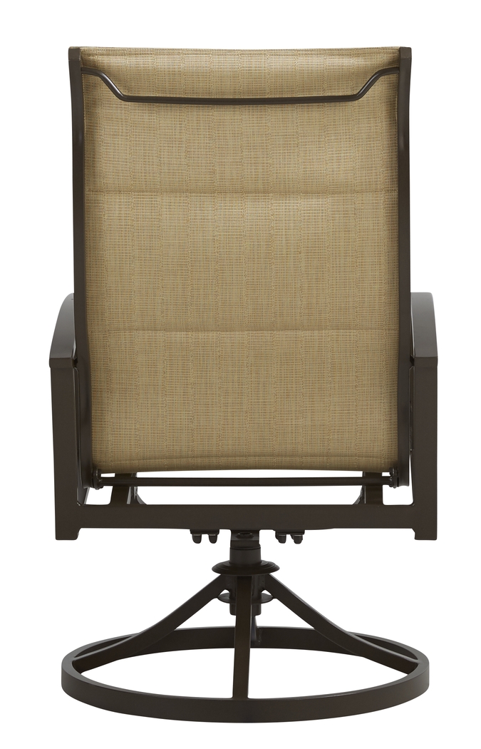 Lake Breeze Aged Bronze Outdoor Swivel Sling Dining Chair - Thumbnail - Image 3