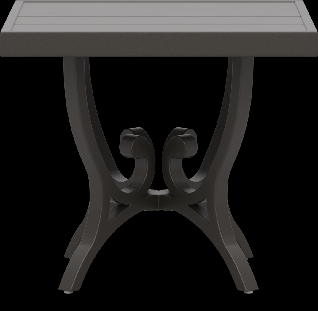 Lake Breeze Aged Bronze Square Outdoor End Table - Thumbnail - Image 2