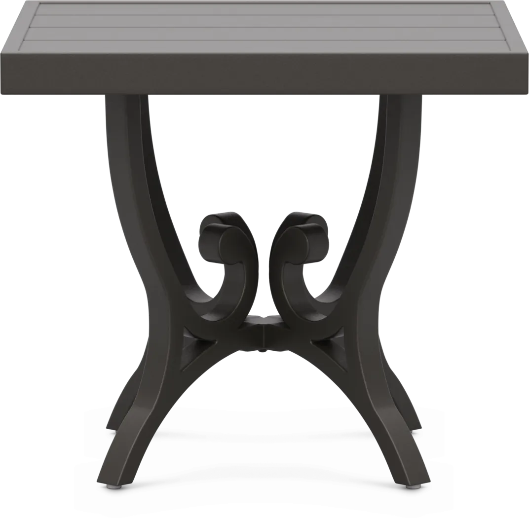 Lake Breeze Aged Bronze Square Outdoor End Table - Thumbnail - Image 2