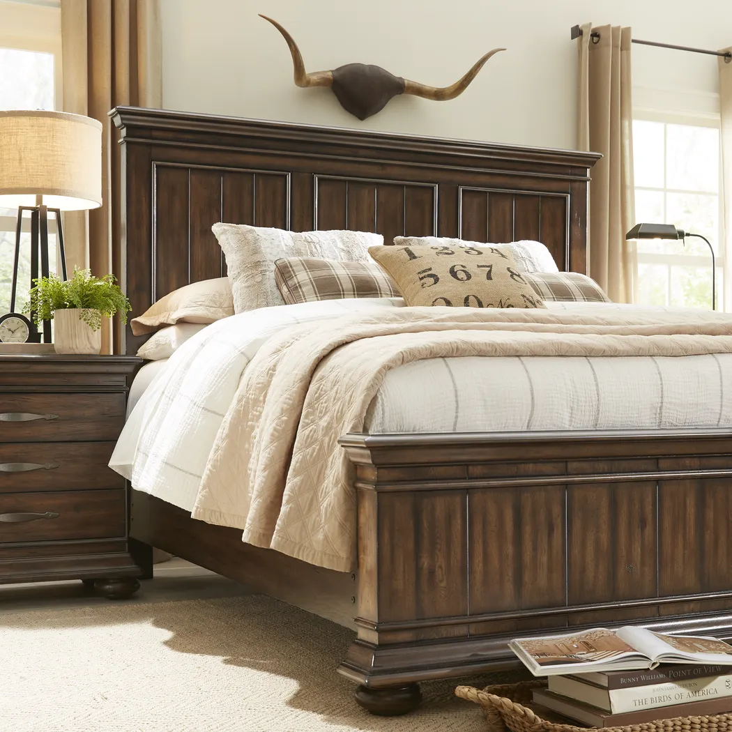 Cindy Crawford Home Lake Hills Brown 8 Pc King Panel Bedroom - Thumbnail - Image 3