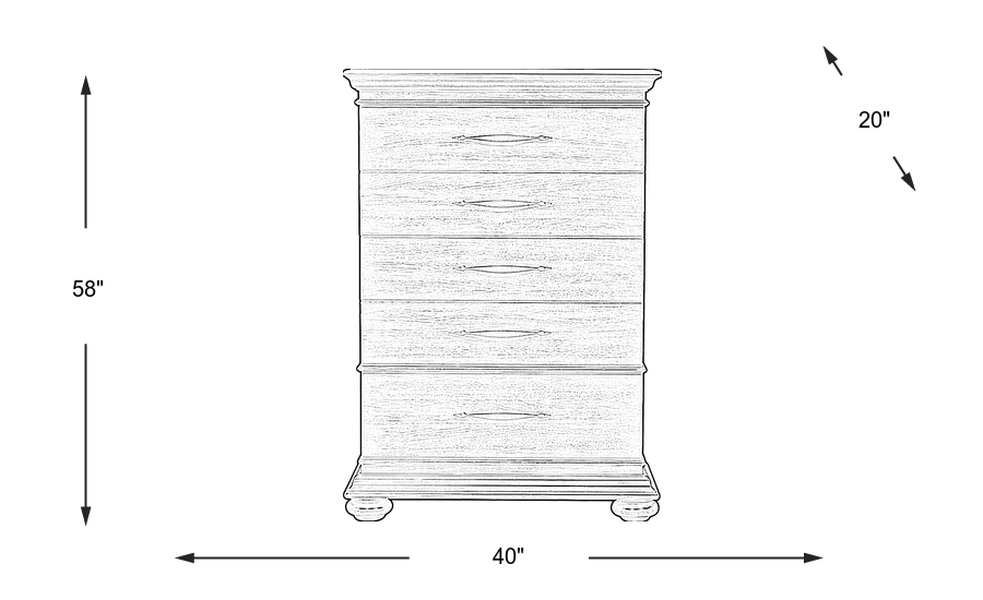 Dimension Image. Please refer to the Dimension Tab on this page for dimension details.