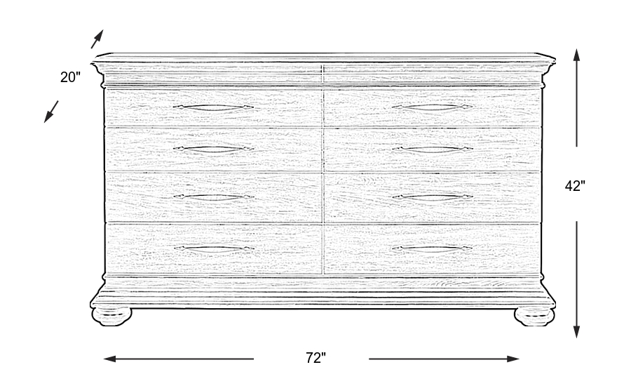 Dimension Image. Please refer to the Dimension Tab on this page for dimension details.
