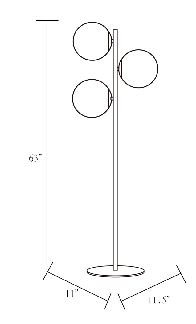 Lake Jacob Cove Gold Floor Lamp - Thumbnail - Image 3