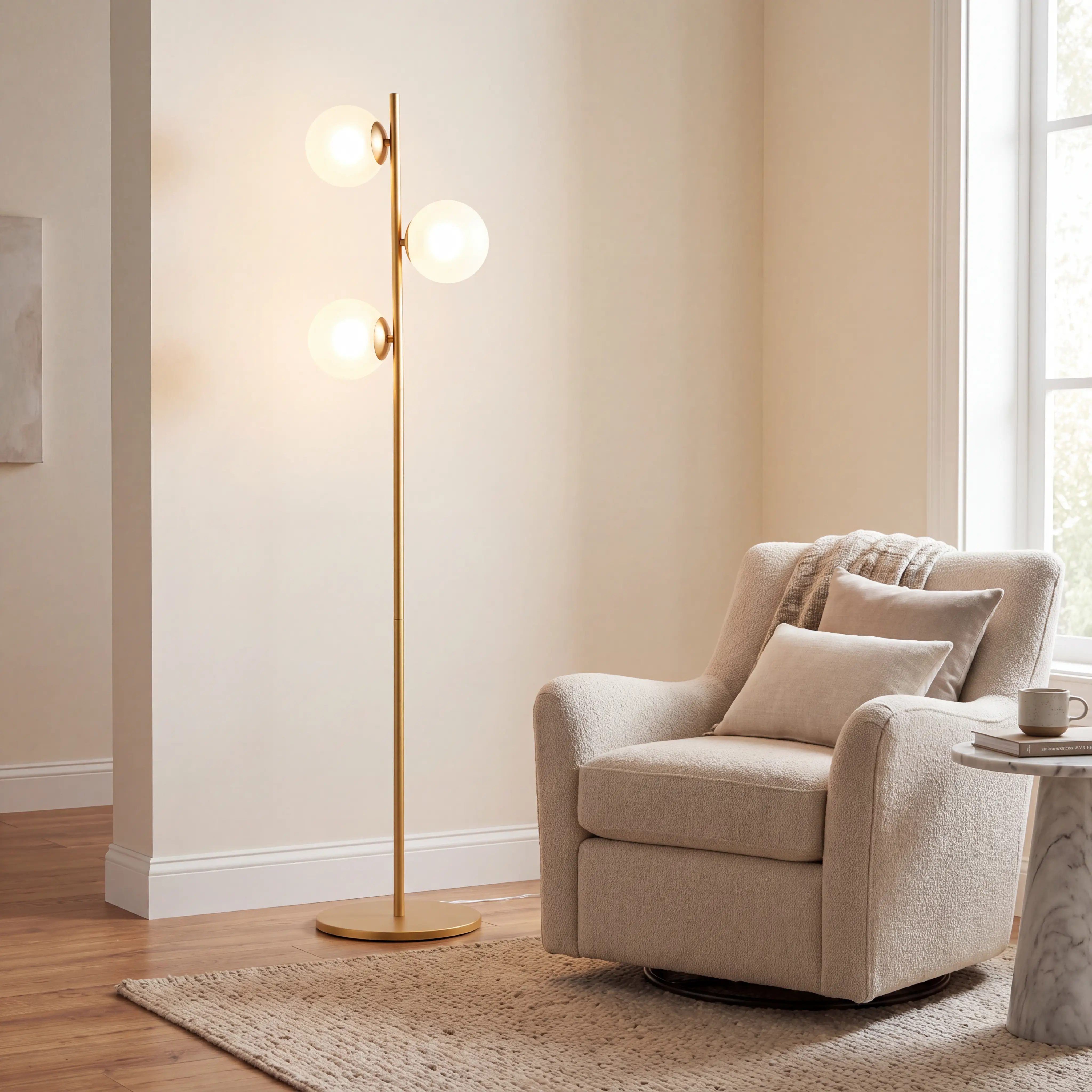 Lake Jacob Cove Gold Floor Lamp - Thumbnail - Image 4