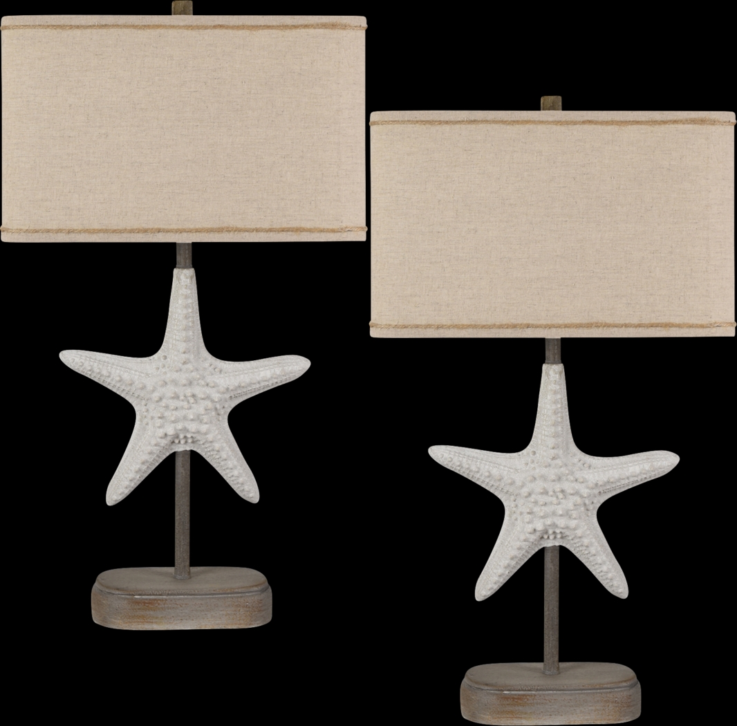 Lake Lauder White Table Lamps, Set of 2 - Thumbnail - Image 1