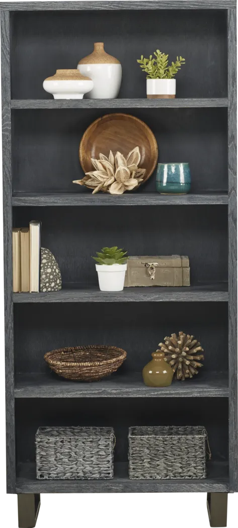 Lake Ridge Black 5 Shelf Bookcase - Thumbnail - Image 1