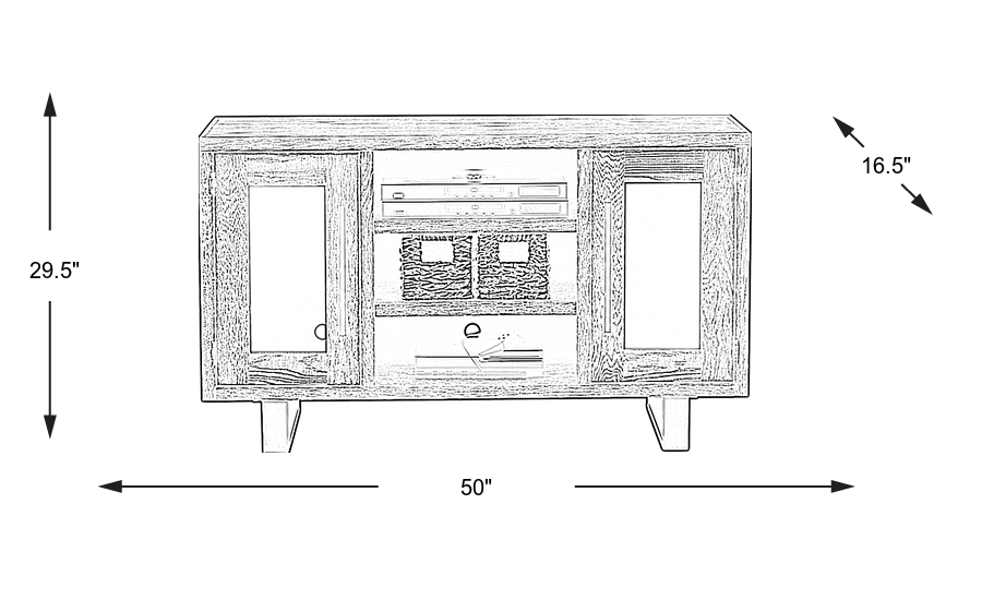Dimension Image. Please refer to the Dimension Tab on this page for dimension details.