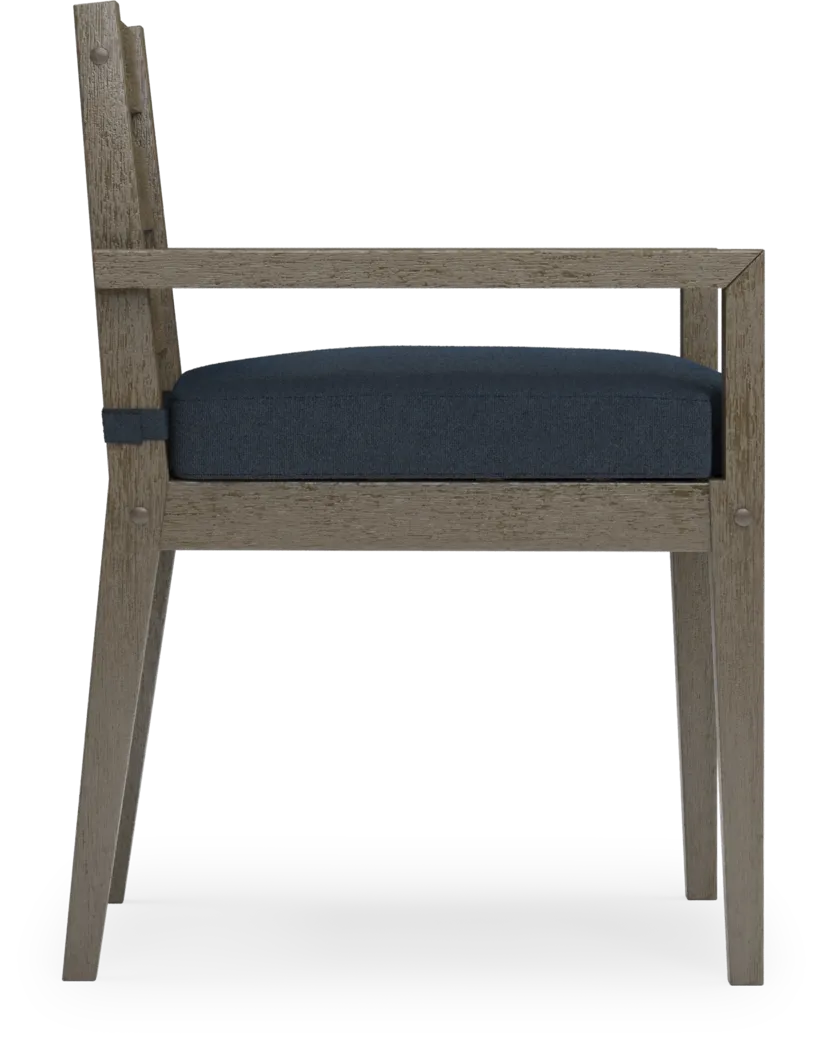 Lake Tahoe Gray 5 Pc Square Outdoor Dining Set with Indigo Cushions - Thumbnail - Image 6