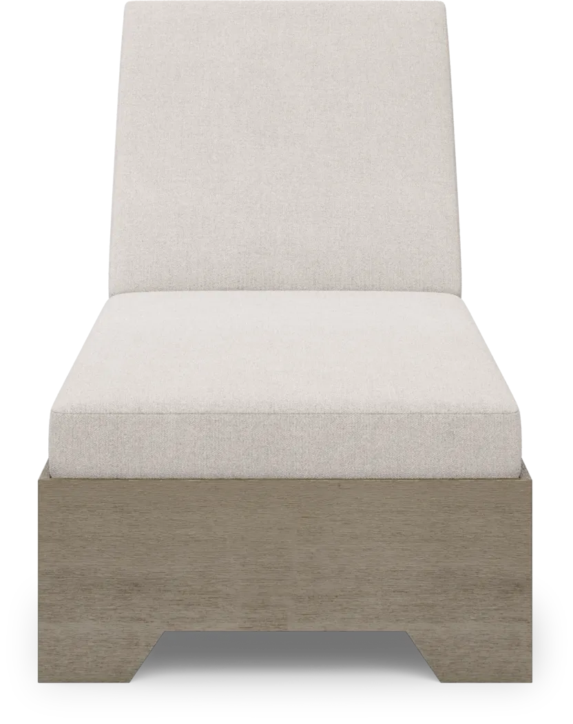 Lake Tahoe Gray Outdoor Chaise with Seagull Cushions - Thumbnail - Image 2