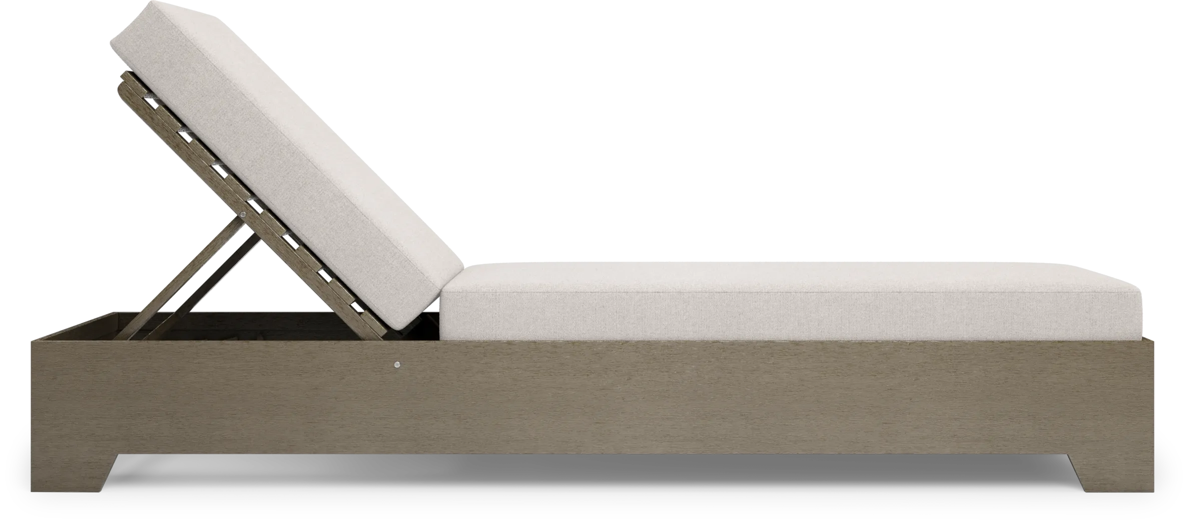Lake Tahoe Gray Outdoor Chaise with Seagull Cushions - Thumbnail - Image 4