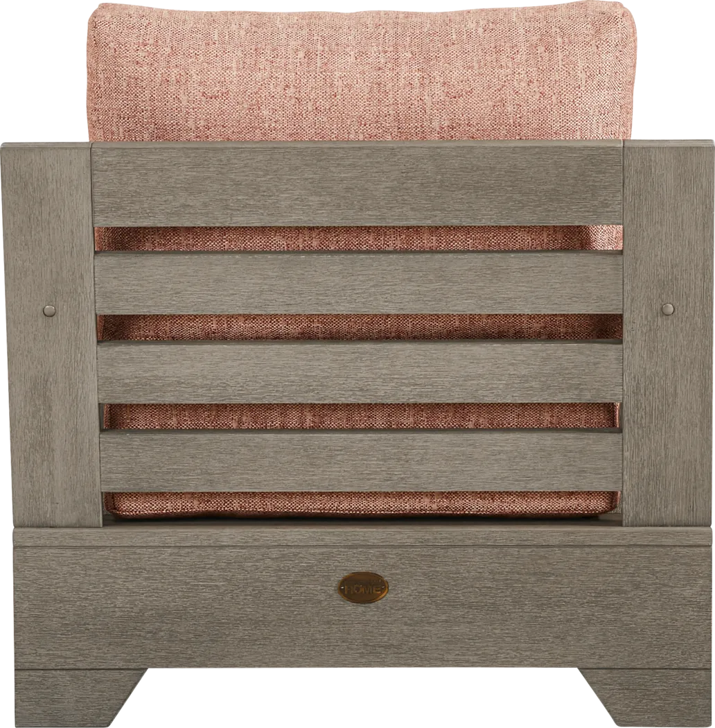 Lake Tahoe Gray Outdoor Club Chair with Terracotta Cushions - Thumbnail - Image 3