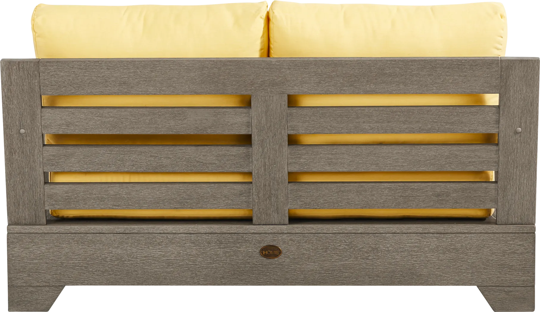 Lake Tahoe Gray Outdoor Loveseat with Buttercup Cushions - Thumbnail - Image 3