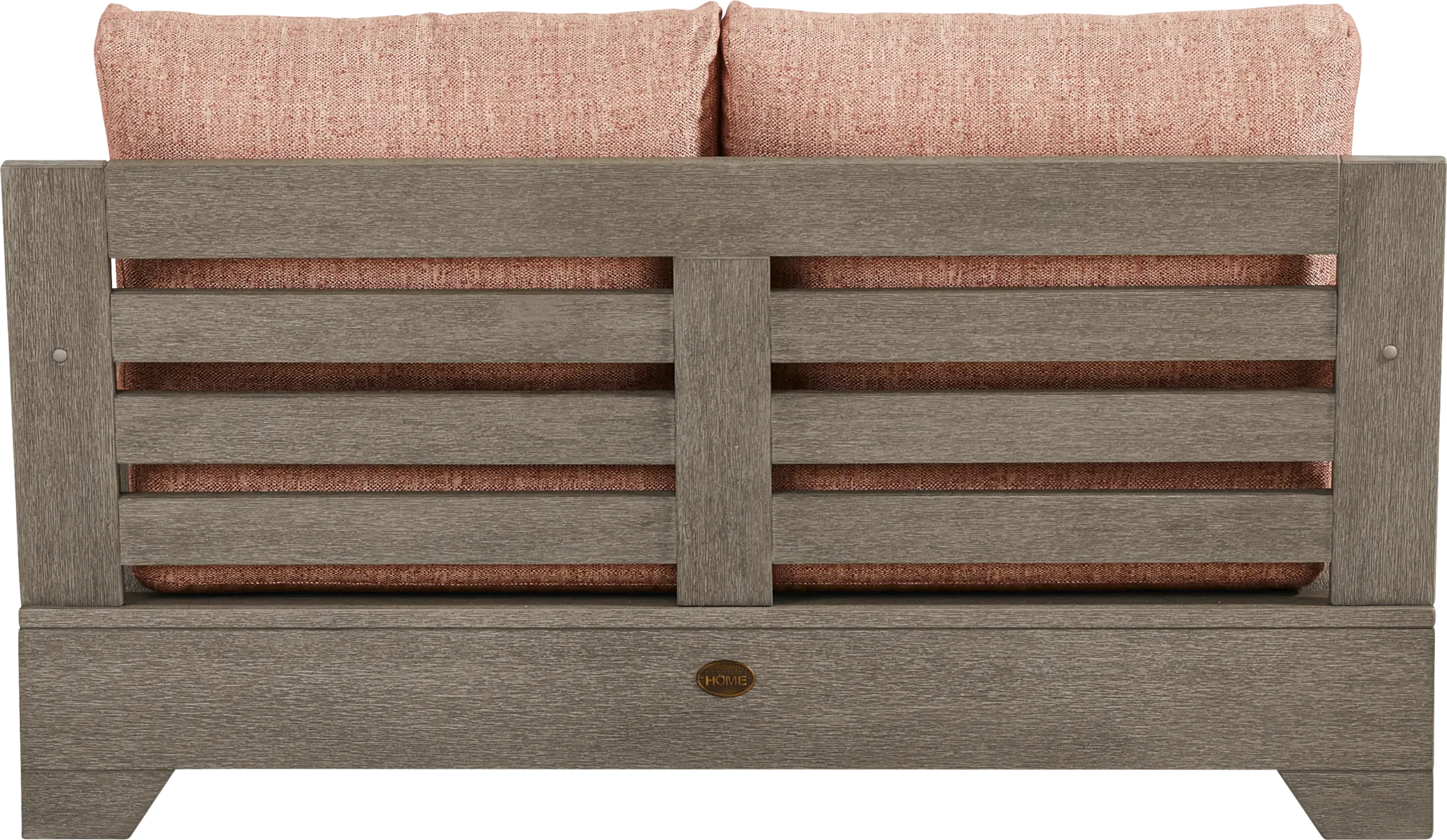Lake Tahoe Gray Outdoor Loveseat with Terracotta Cushions - Thumbnail - Image 3