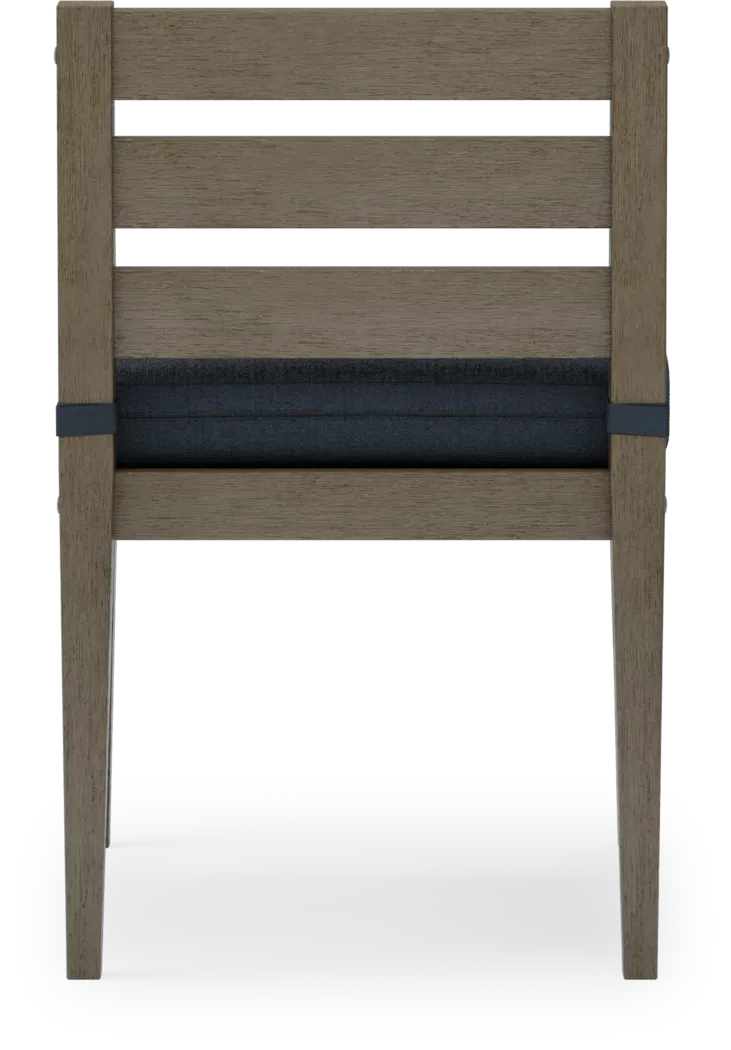 Lake Tahoe Gray 5 Pc Square Outdoor Dining Set with Indigo Cushions - Thumbnail - Image 8