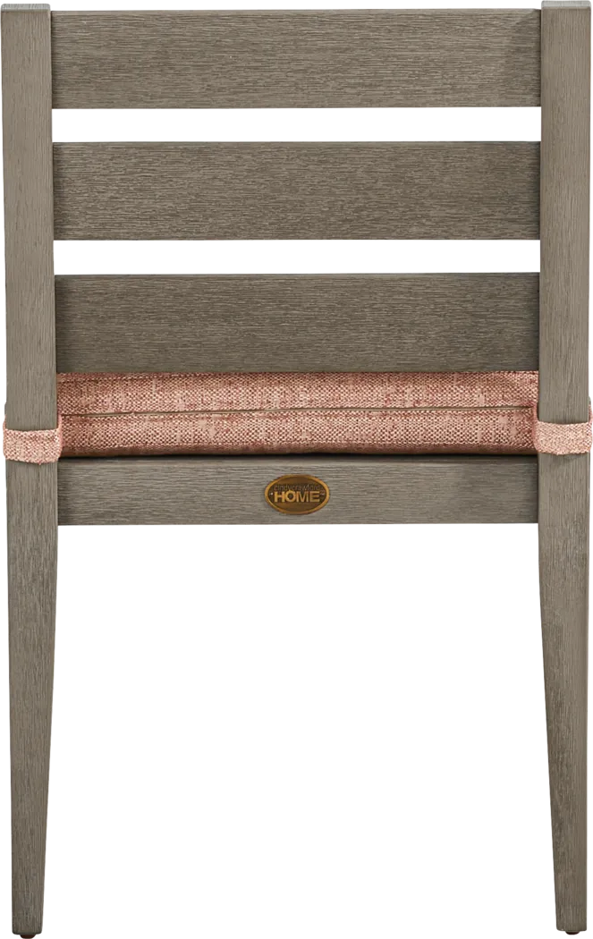 Lake Tahoe Gray Outdoor Side Chair with Terracotta Cushion - Thumbnail - Image 3