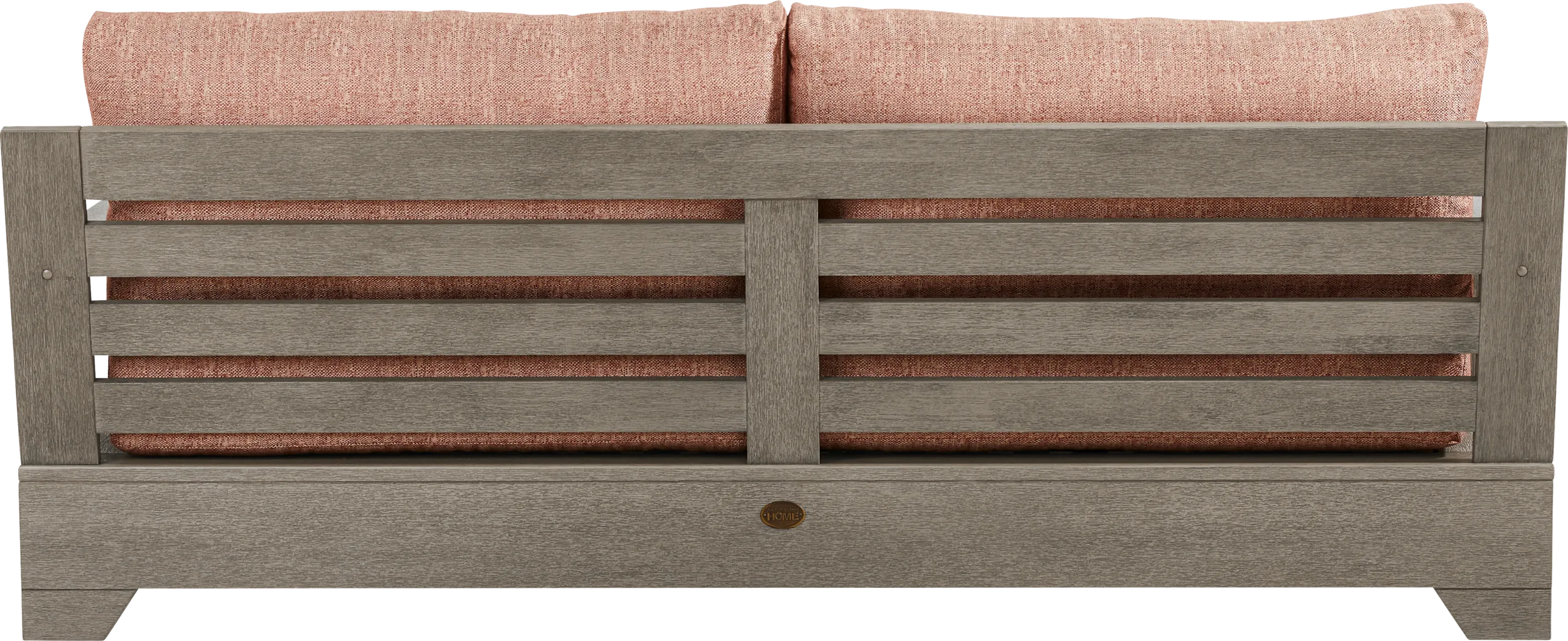 Lake Tahoe Gray Outdoor Sofa with Terracotta Cushions - Thumbnail - Image 3