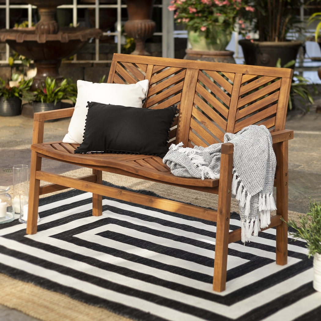 Lake Tana Brown Outdoor Loveseat - Thumbnail - Image 4