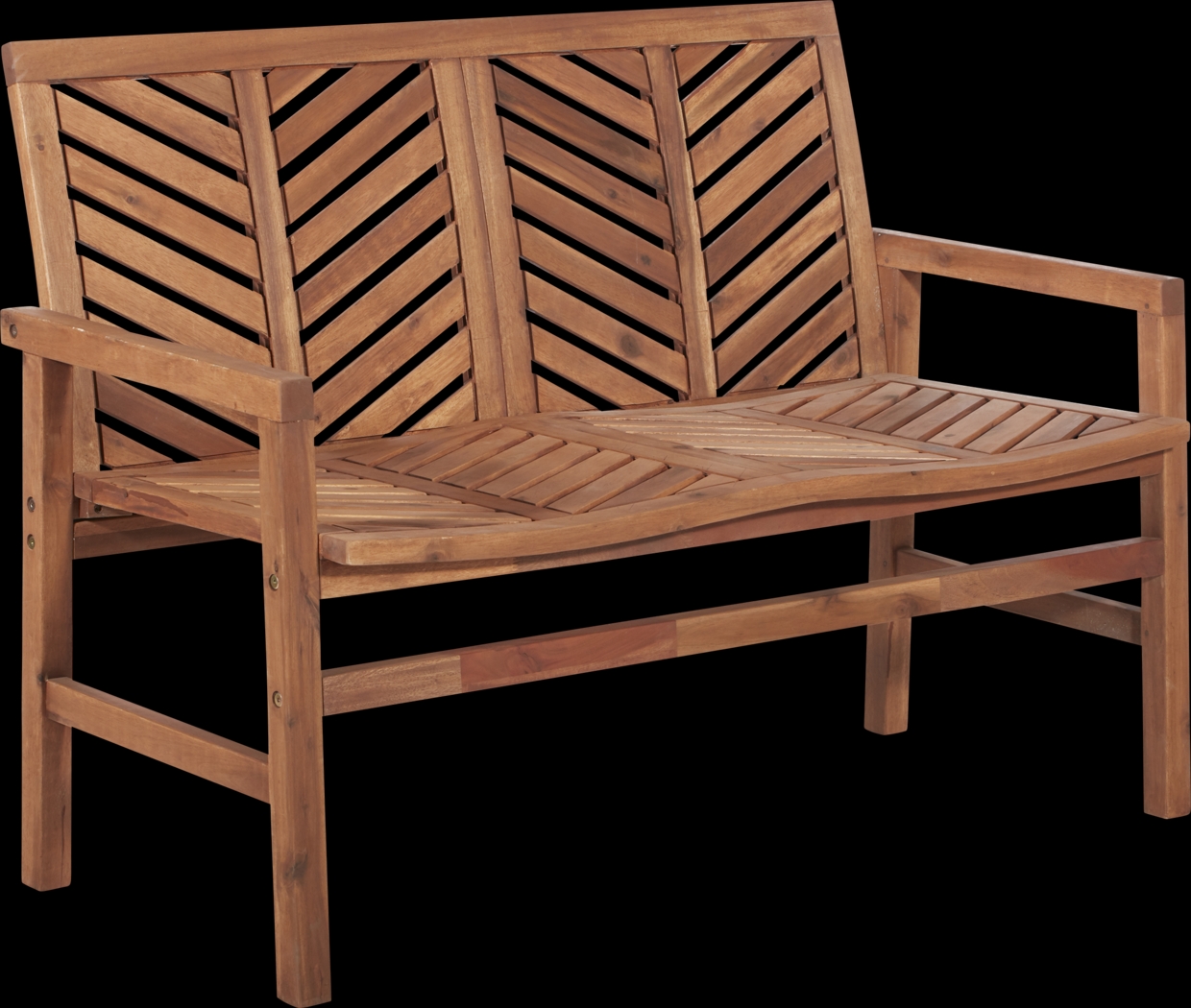 Lake Tana Brown Outdoor Loveseat - Thumbnail - Image 1