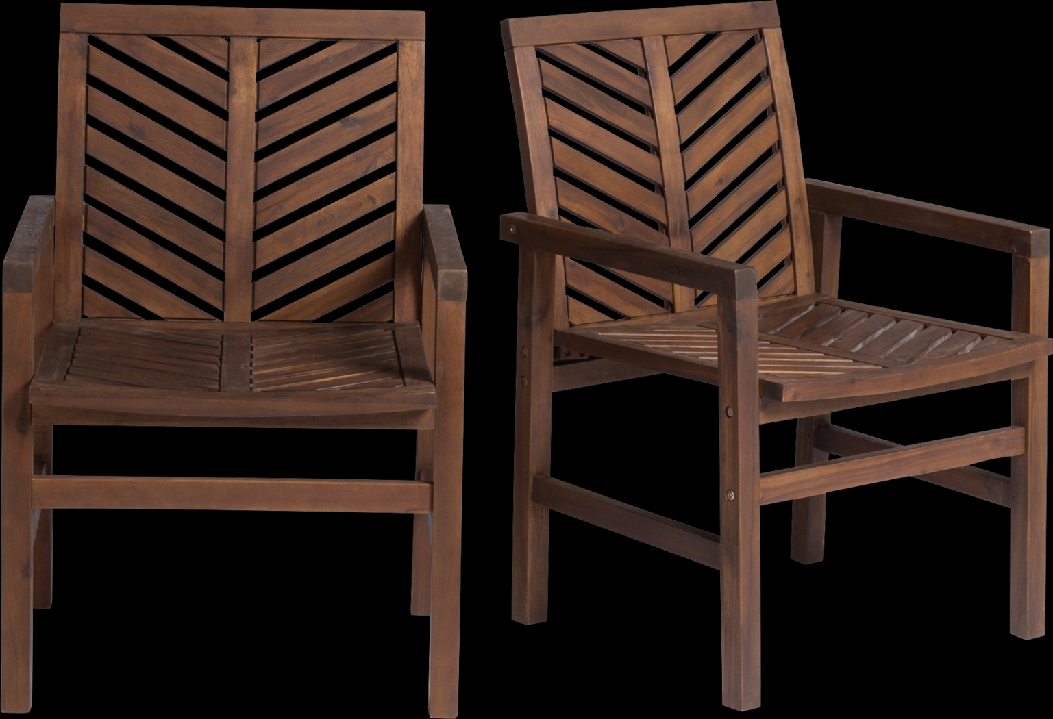 Lake Tana Dark Brown Outdoor Chair, Set of 2 - Thumbnail - Image 1