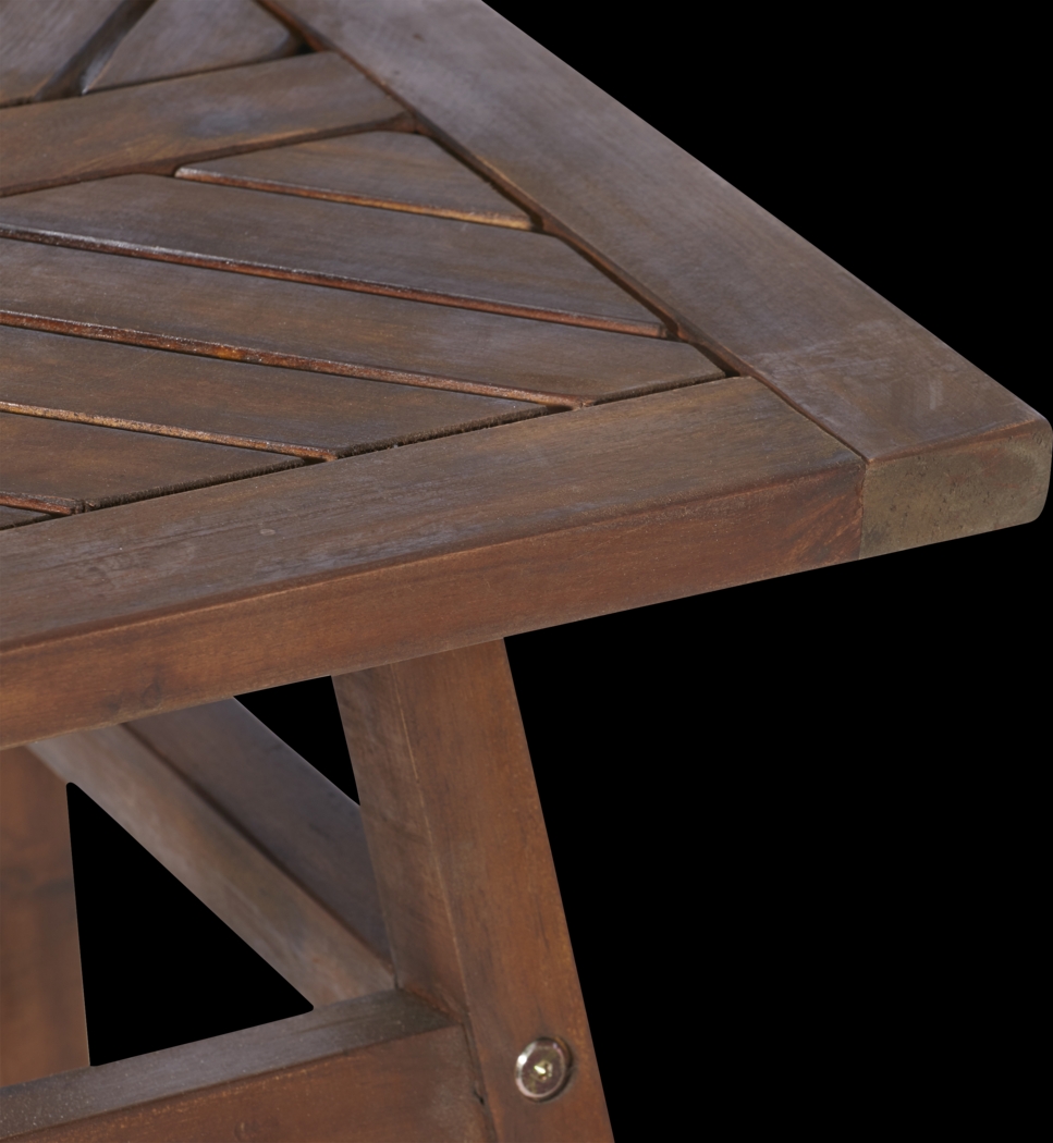 Lake Tana Dark Brown Outdoor End Table - Thumbnail - Image 3