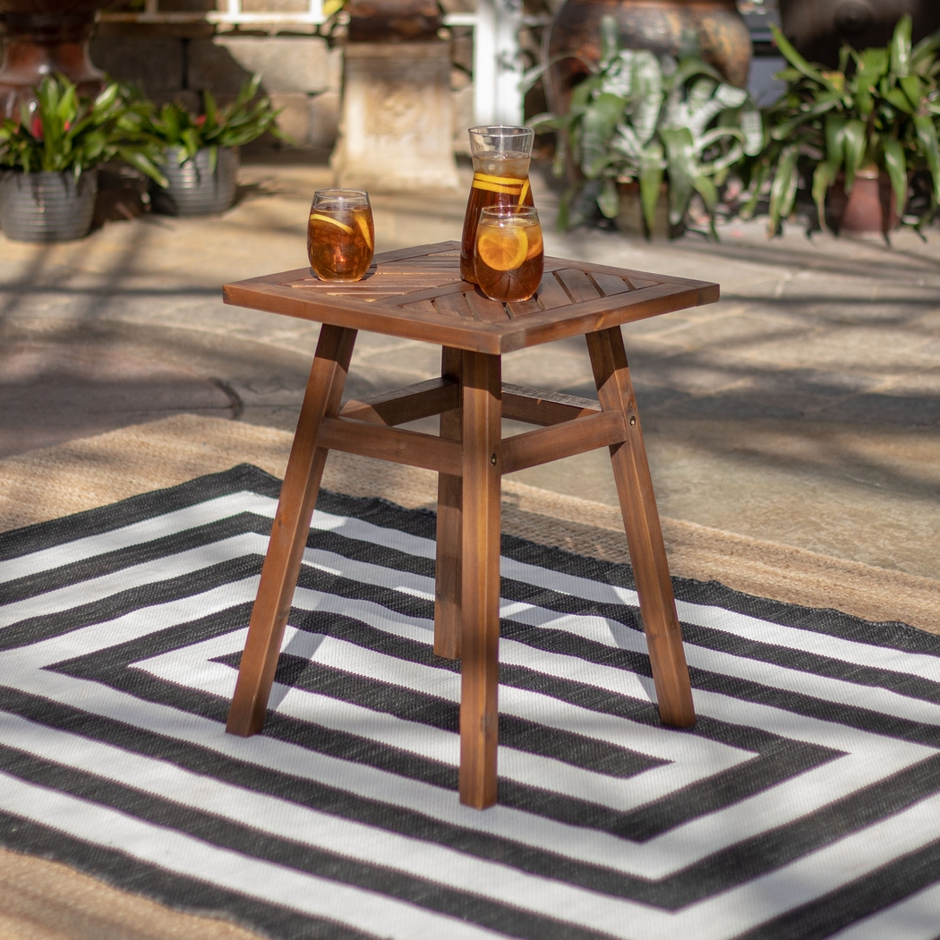 Lake Tana Dark Brown Outdoor End Table - Thumbnail - Image 4