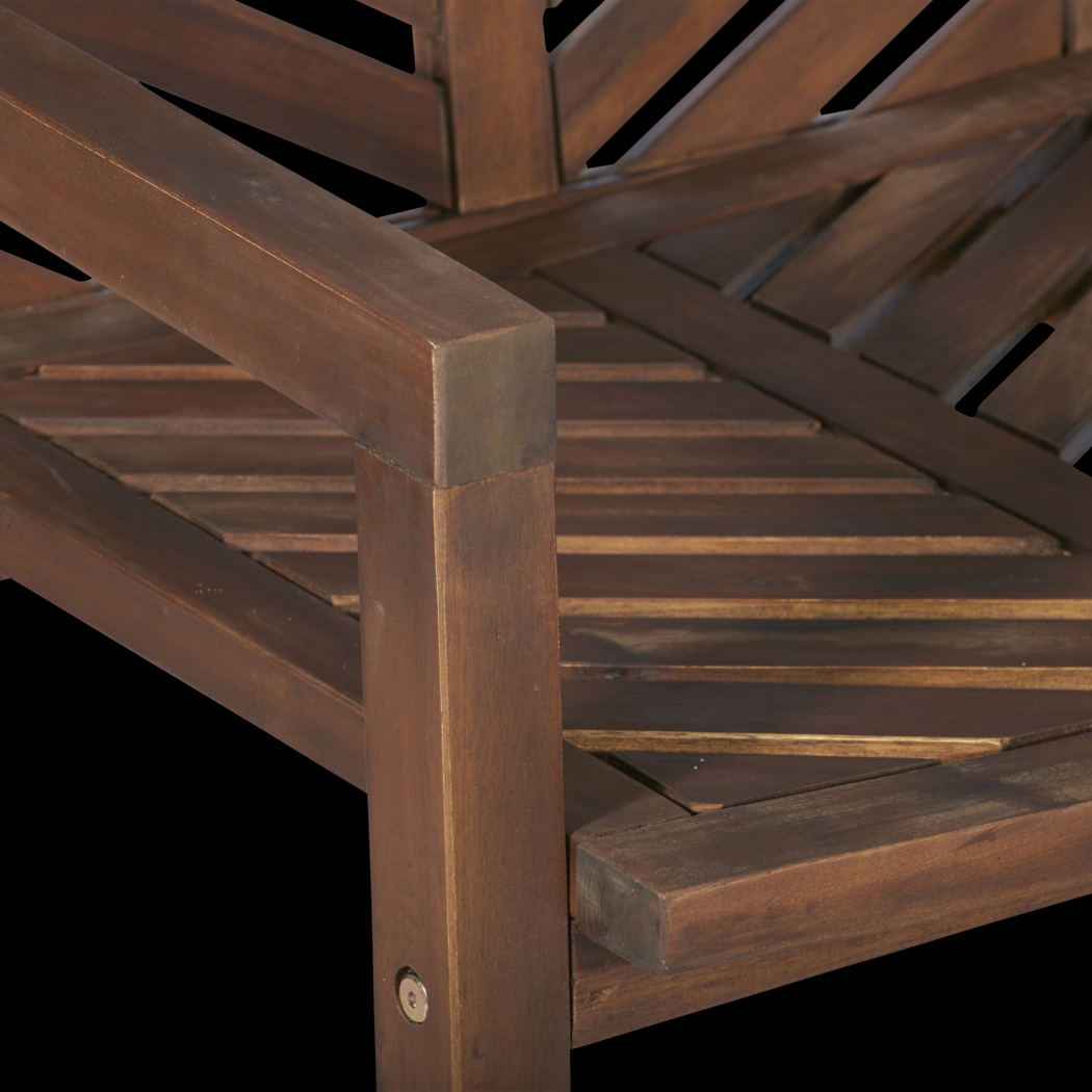 Lake Tana Dark Brown Outdoor Loveseat - Thumbnail - Image 3