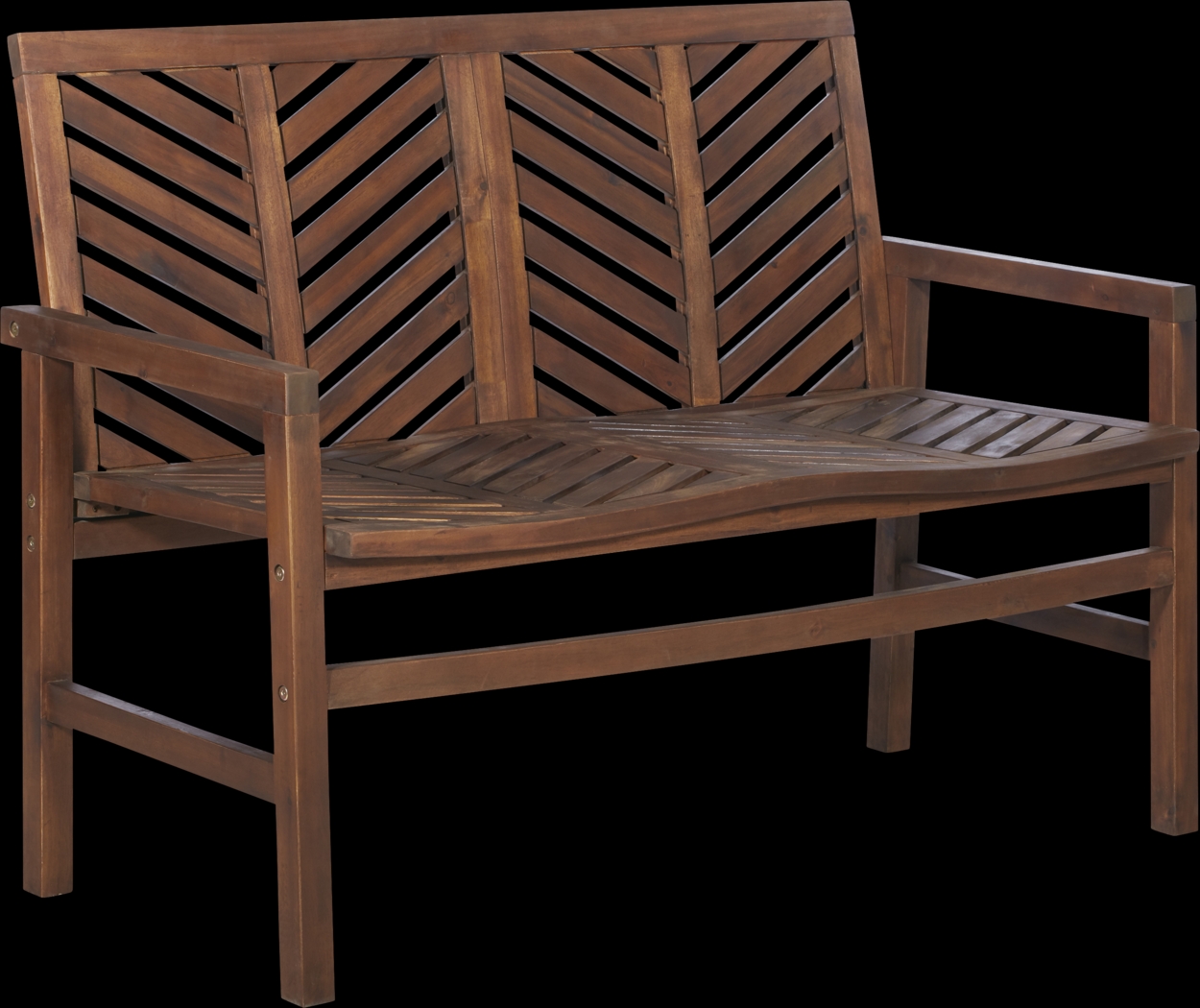 Lake Tana Dark Brown Outdoor Loveseat - Thumbnail - Image 1