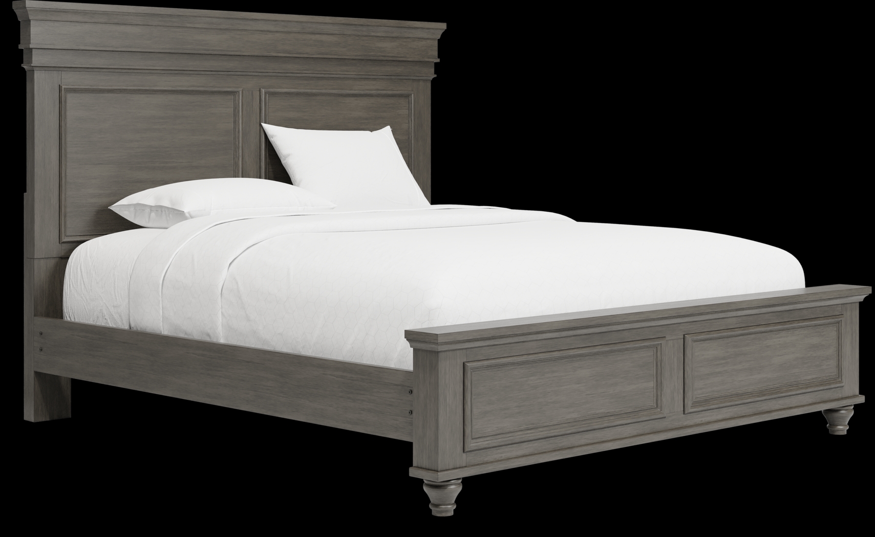 Lake Town Gray 3 Pc King Panel Bed - Thumbnail - Image 1