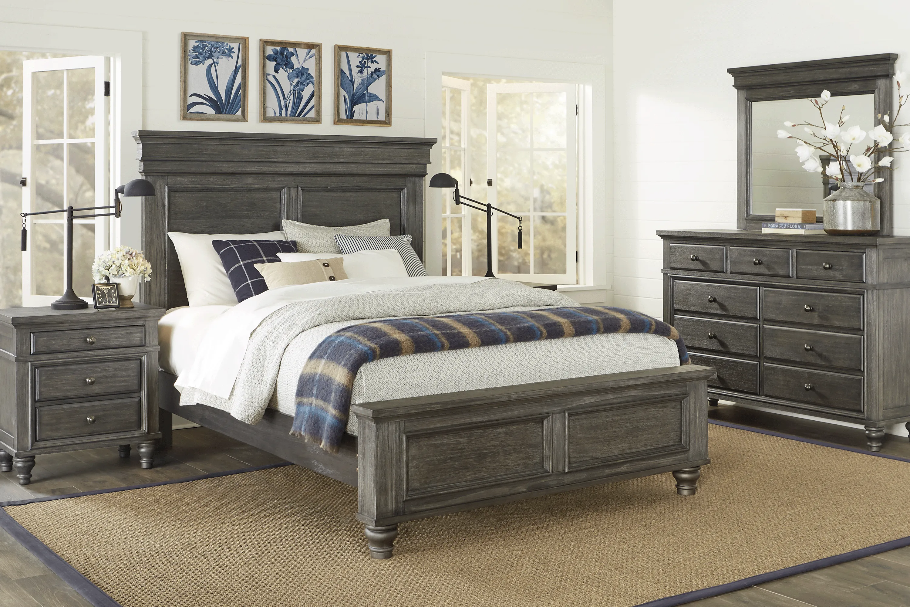 Lake Town Gray 8 Pc Queen Panel Bedroom - Image 2