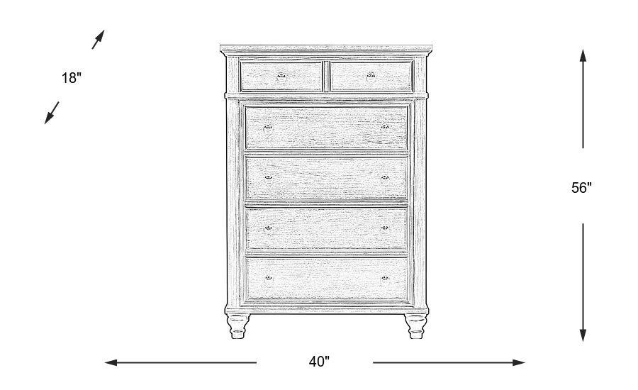 Dimension Image. Please refer to the Dimension Tab on this page for dimension details.